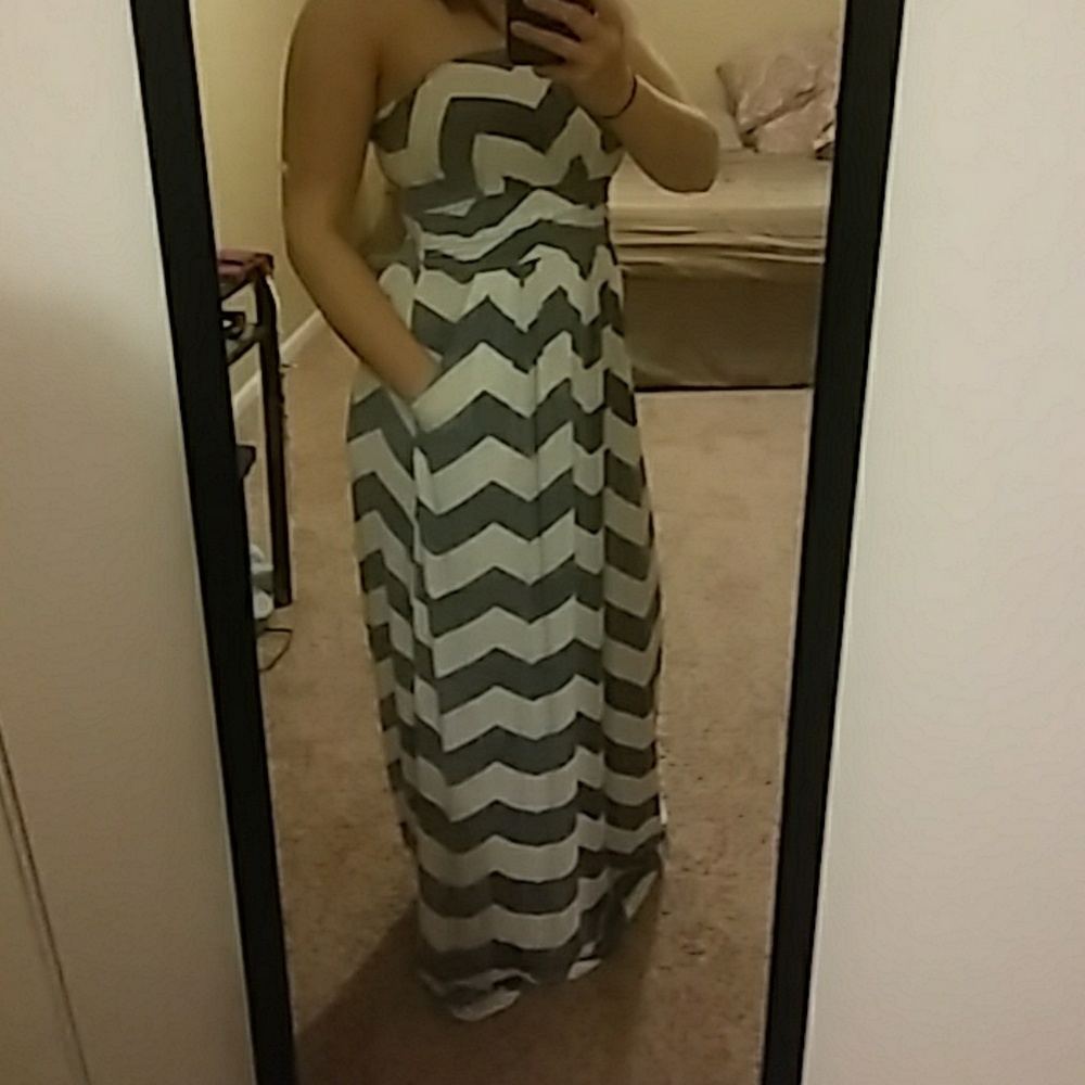 Chevron maxi dress